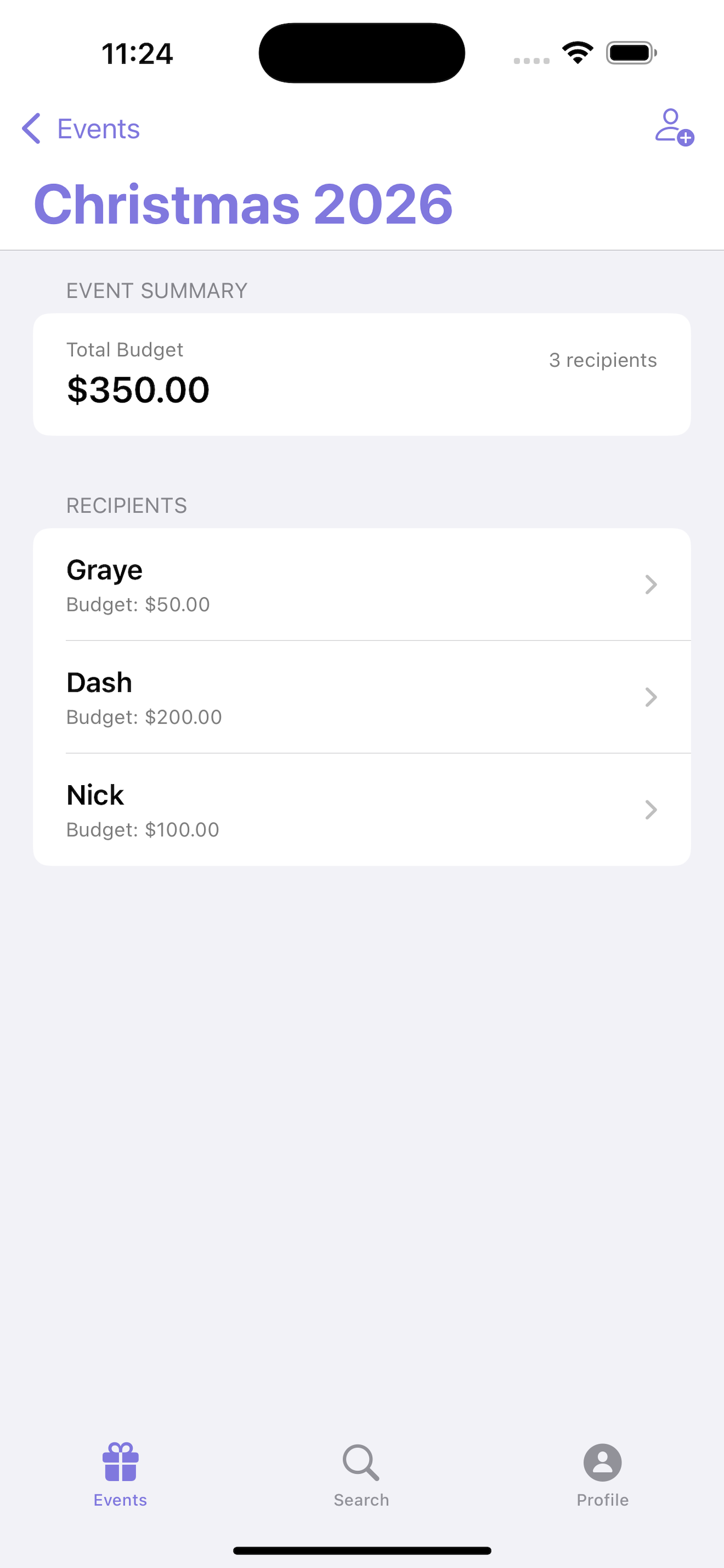 Unwrap: Gift Tracker