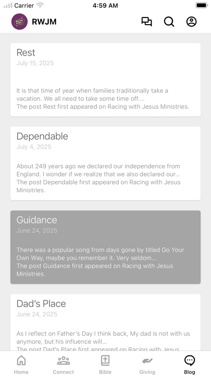 Racing with Jesus Ministries