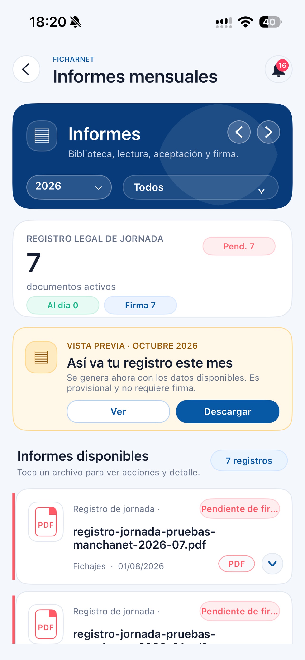 Screenshot 4 of FicharNet