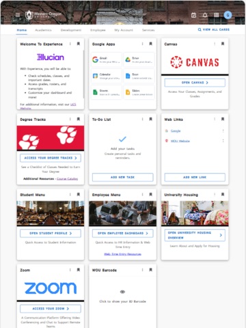 WOU Experience iPad screenshot