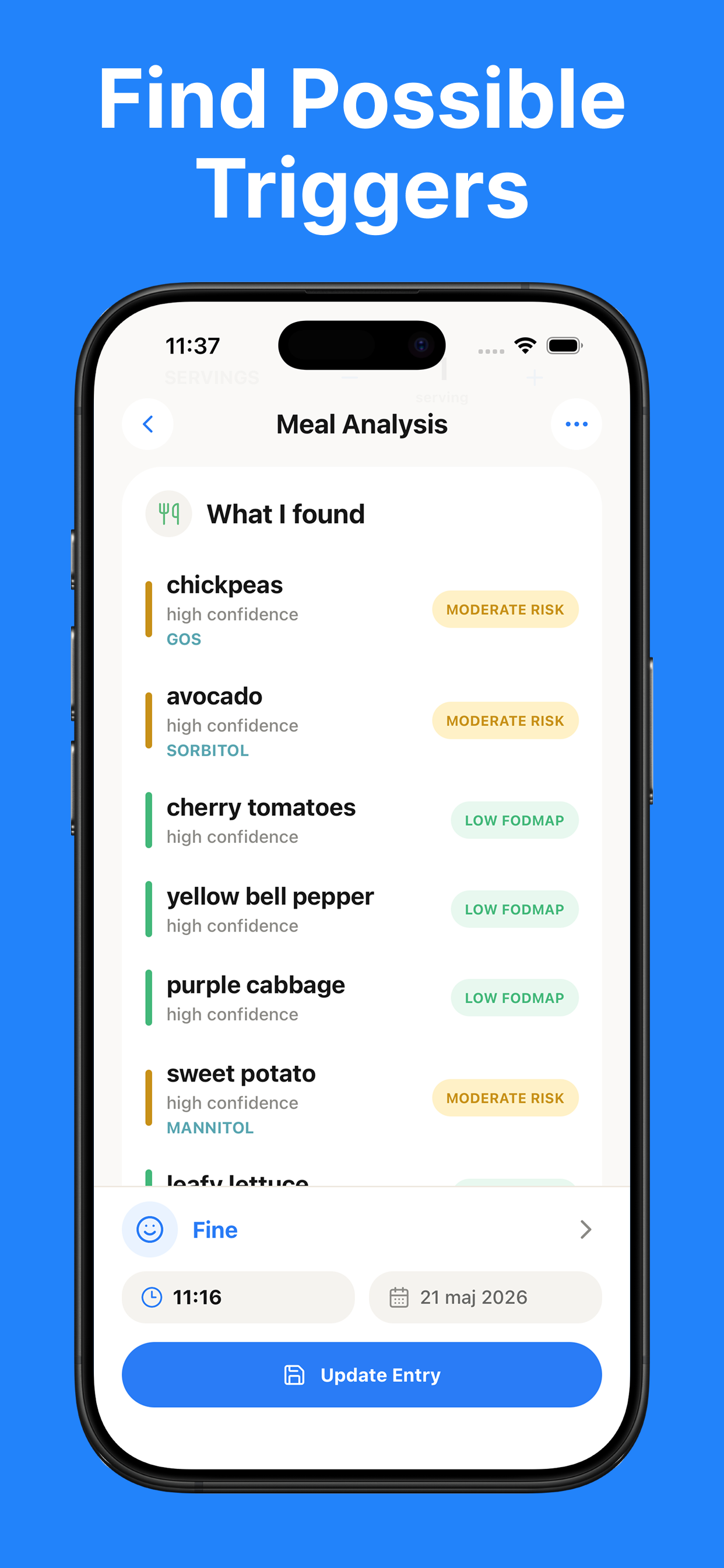 Low FODMAP Food Scanner