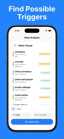 Low FODMAP Food Scanner iPhone screenshot