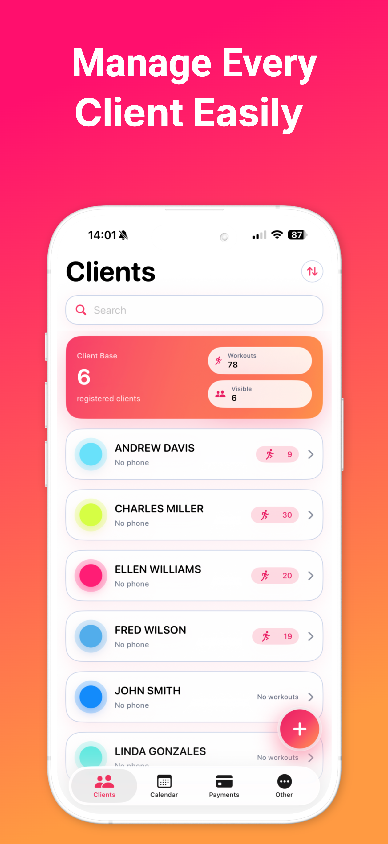 Personal Trainer: CRM, Planner