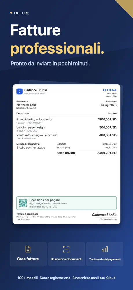 Fattura, Preventivo e Ricevuta — screenshot 1