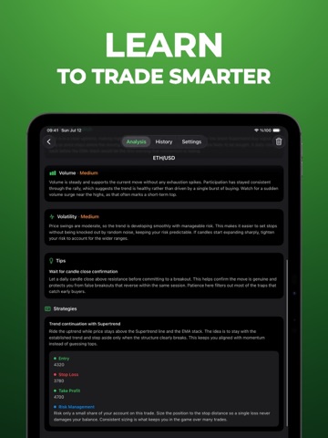 AI Trading Assistant ChartCam iPad screenshot