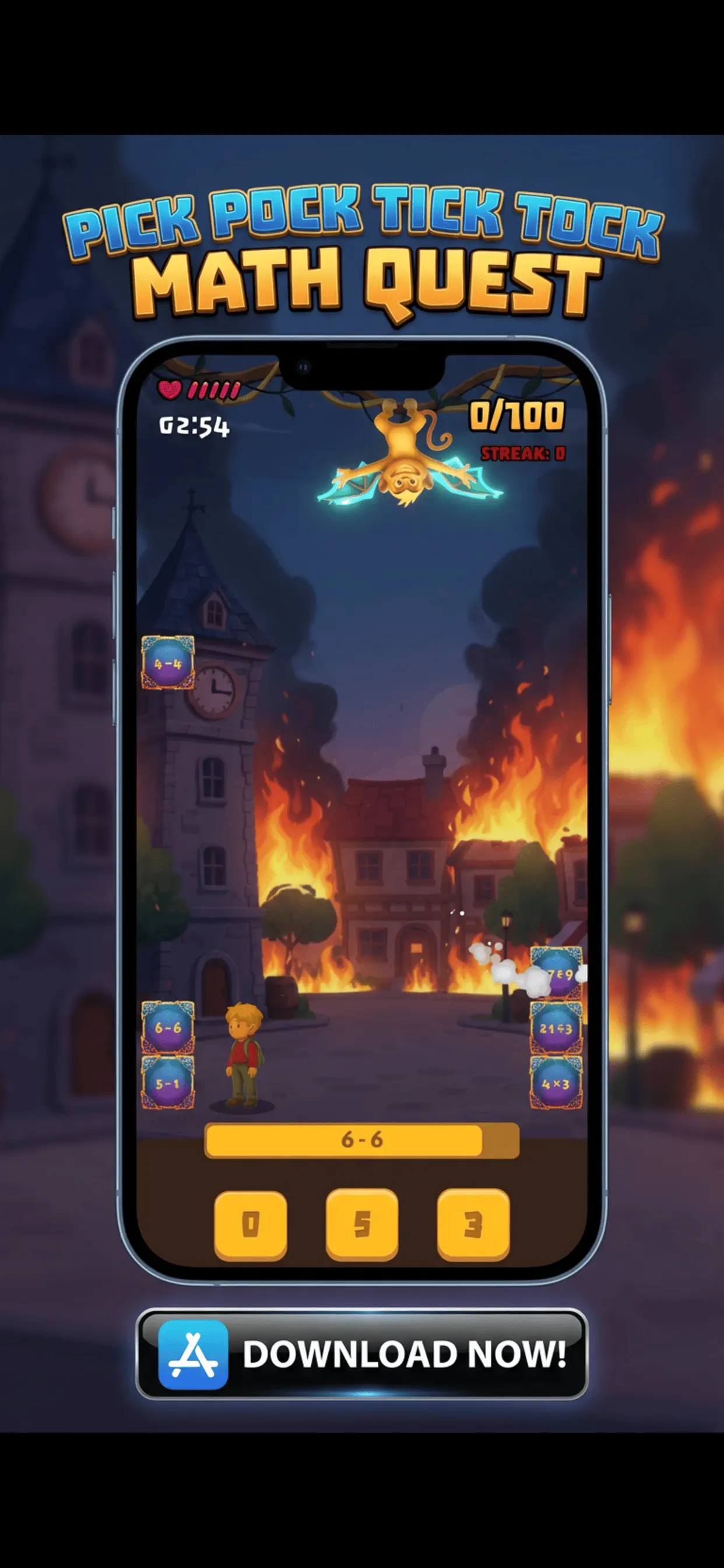 #1. Pick Pock Tick Tock Math Quest (iOS) Von: Michael Clarke