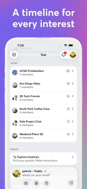 Sup - Friends & Conversations screenshot 2