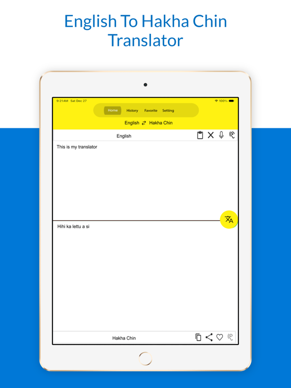 English Hakha Chin Translator iPad screenshot