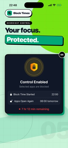 Block Times - App Control Screenshot 5 of 6