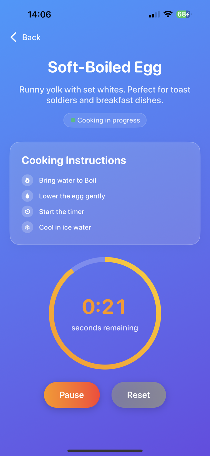Perfect Egg Timer App