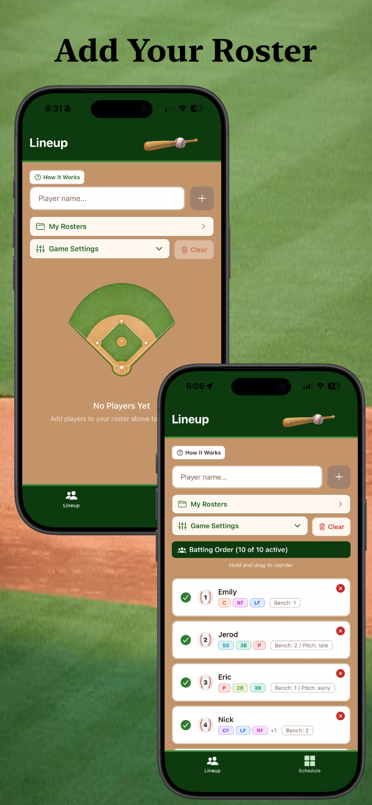 Fielding Scheduler