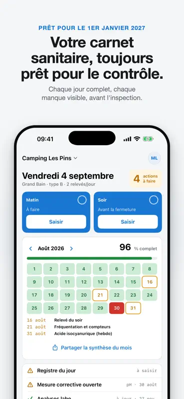 Splashlog : Carnet Piscine screenshot 1 of 5