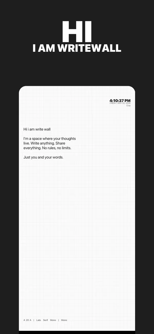 Screenshot #1 pour writewall - just say it