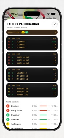 DC Metro ETA Screenshot 4 of 7