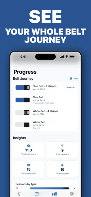 RollLog: BJJ Training Journal screenshot 2