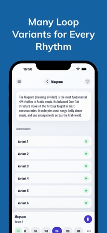 Darbuka - Arabic Rhythms Beats iPhone screenshot