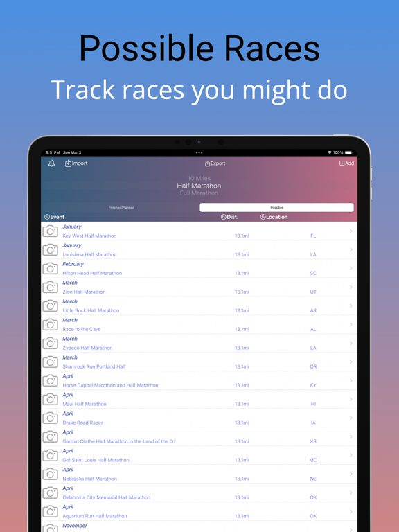 Screenshot #6 pour My Running Races