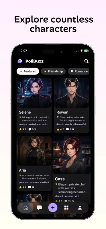 Poli - AI Chat & Stories screenshot 1 of 5