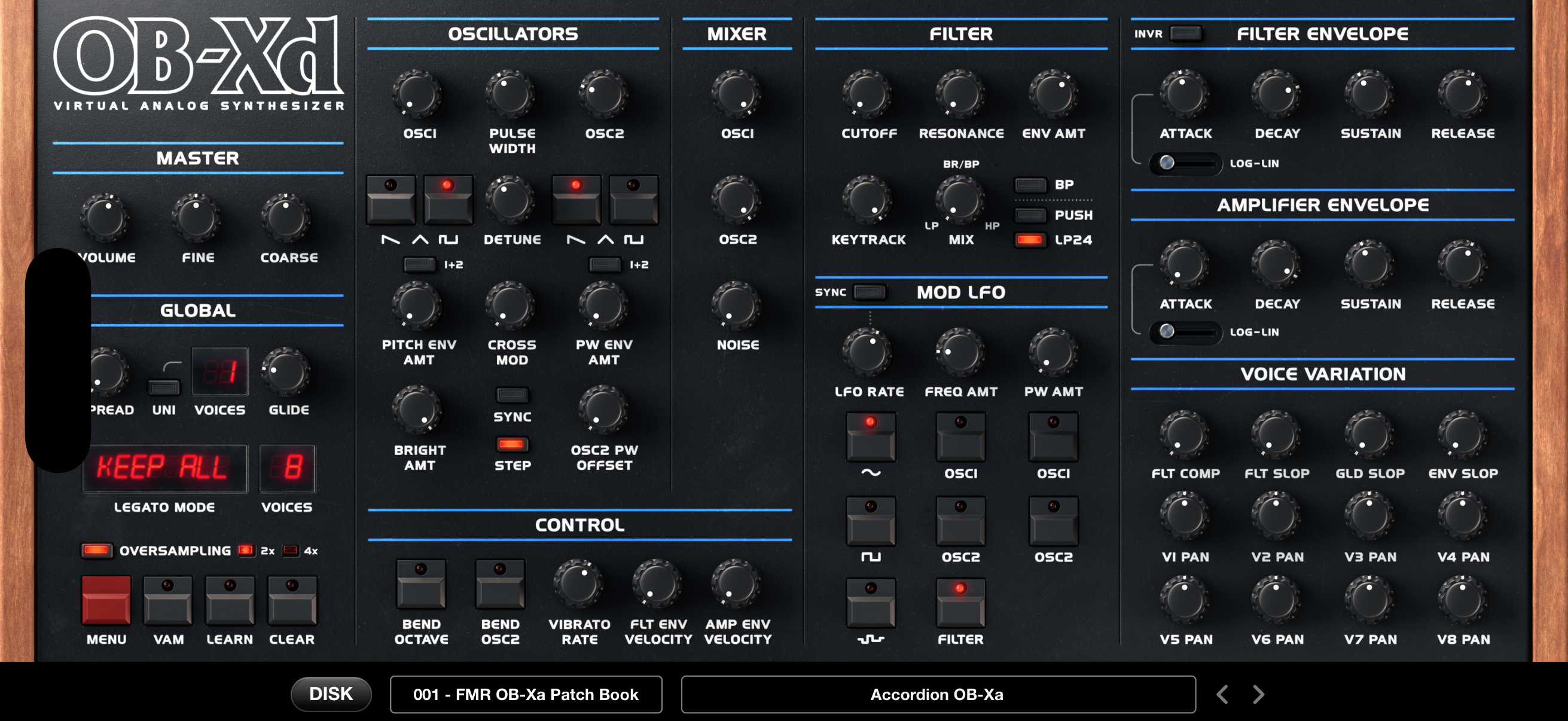 OB-Xd 3 AUv3 Synth