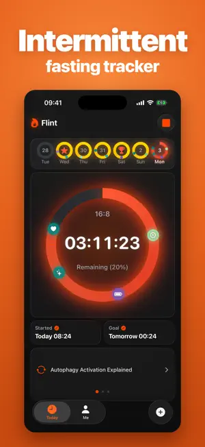 Fasting Tracker App - Flint screenshot 1