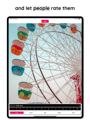 gr8 - rate photos from 1-10 iPad screenshot