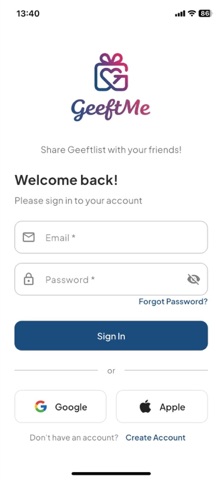 GeeftMe screenshot