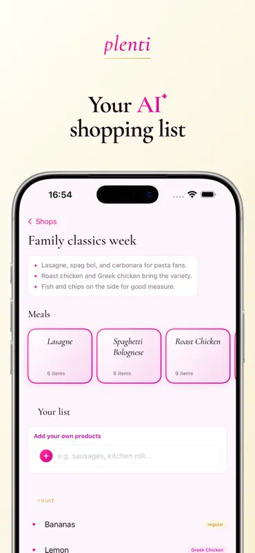 plenti | Your AI shopping list screenshot 1 of 5