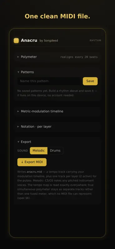 Anacru: Complex Rhythm Studio screenshot 5 of 6