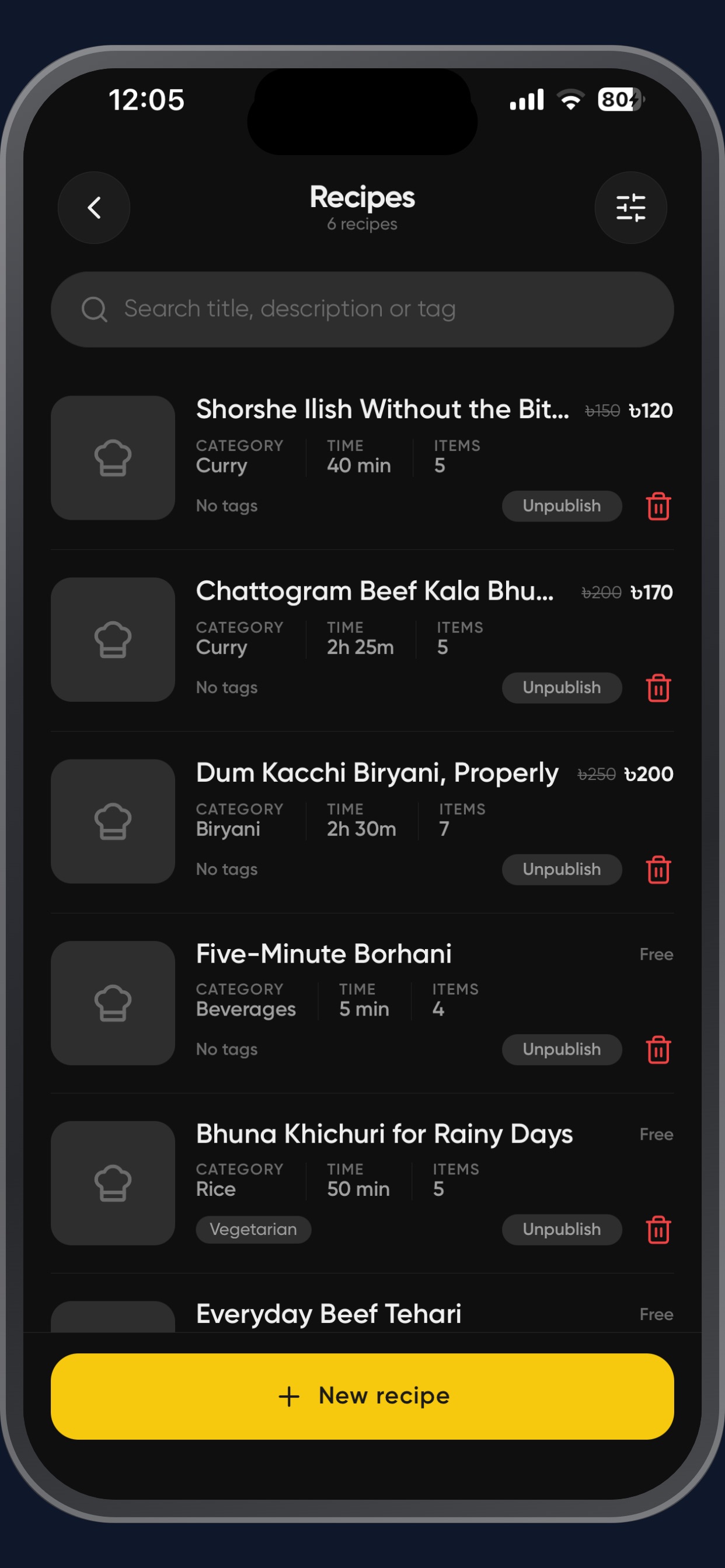 Screenshot 1 of Ownfood Partner
