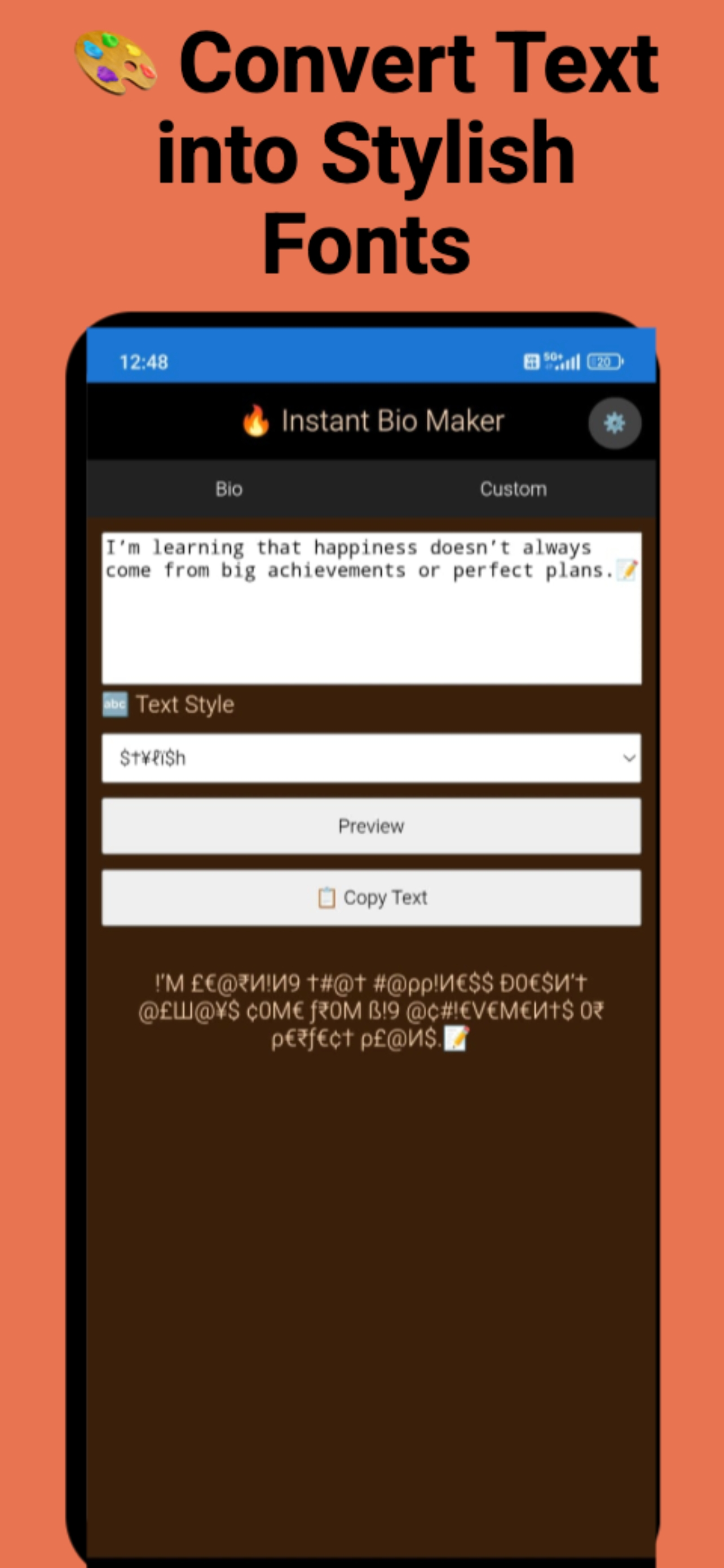 Instant Bio Maker screenshot 5
