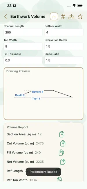 Field Calcu iPhone screenshot 2