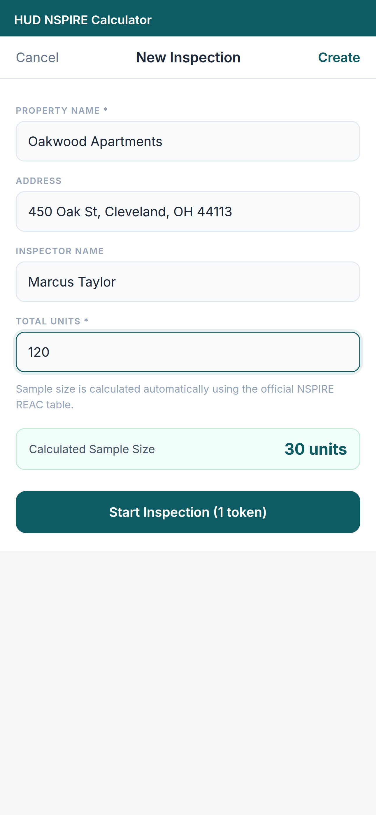 NSPIRE Field Calculator screenshot 2