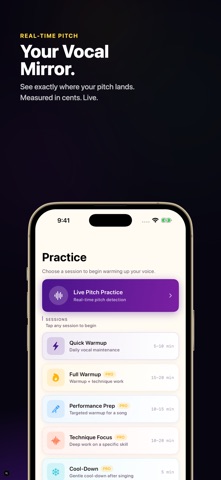 Vocal Trainer Pitch - Range iPhone screenshot