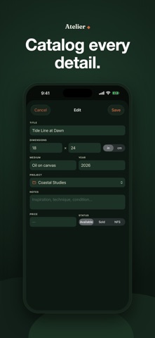 Artwork Catalog: Atelier iPhone screenshot