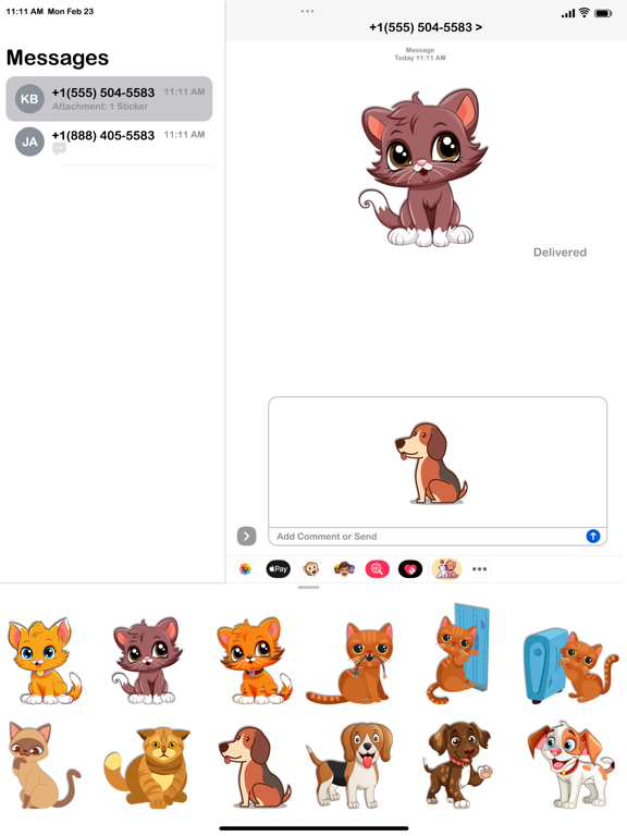 Screenshot #6 pour Animated Pet Cats & Dog