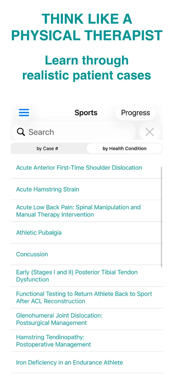 Screenshot #1 pour Physical Therapy Sports Cases