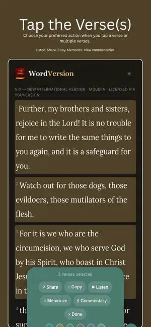 WordVersion Bible App + Audio screenshot 2