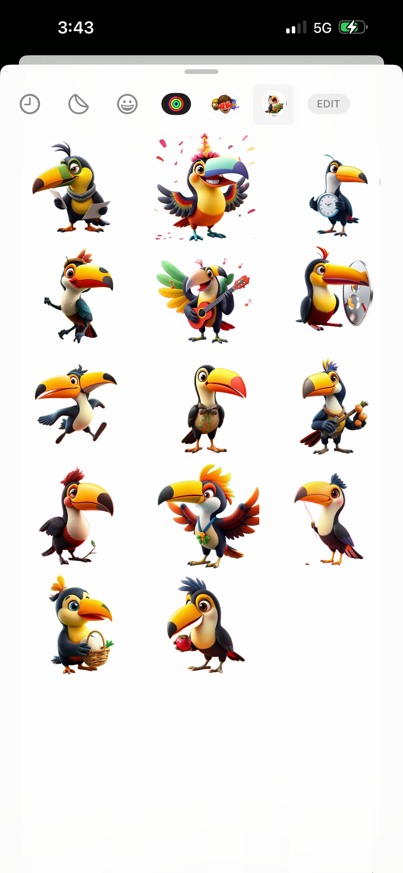 Tropical Toucan Stickers screenshot 3