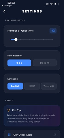 Bass Relative Pitch Trainer iPhone screenshot