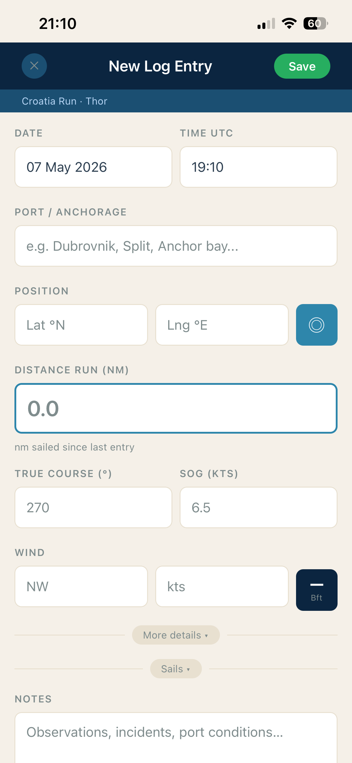 LogBook — Digital Yacht Log