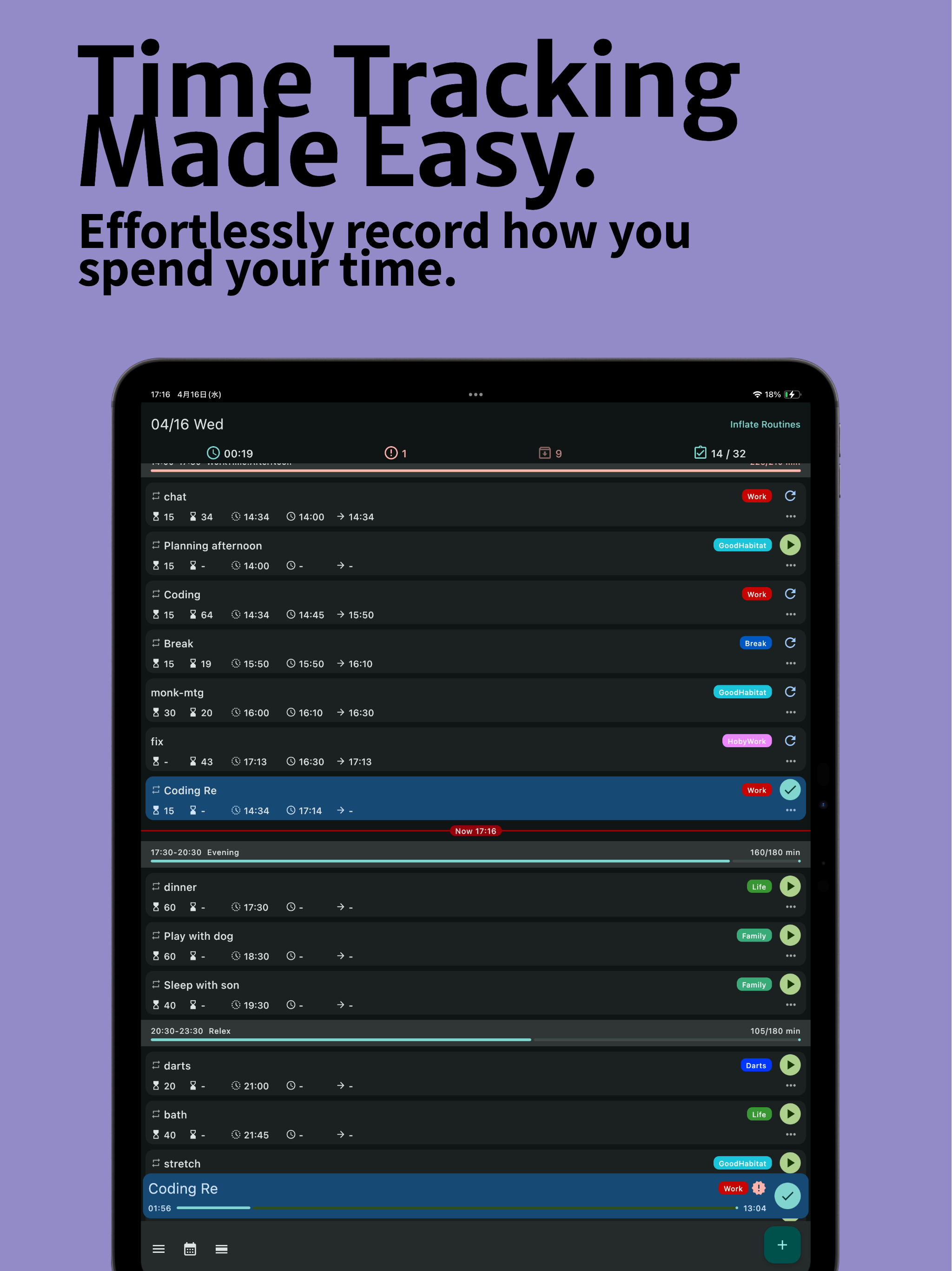 Timlin: Time Blocking&Tracking screenshot 9