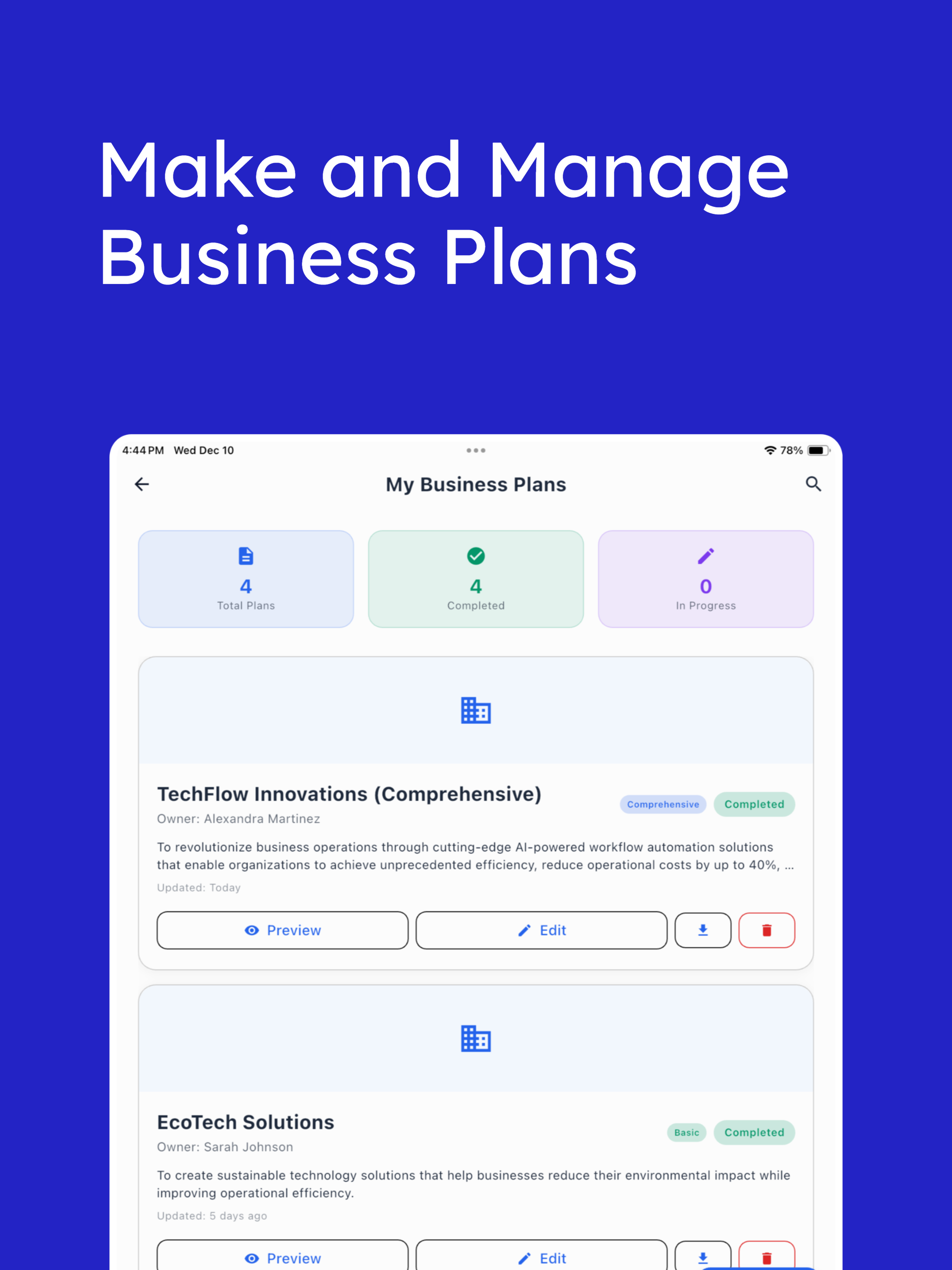 Business Plan AI & Card Maker screenshot 10