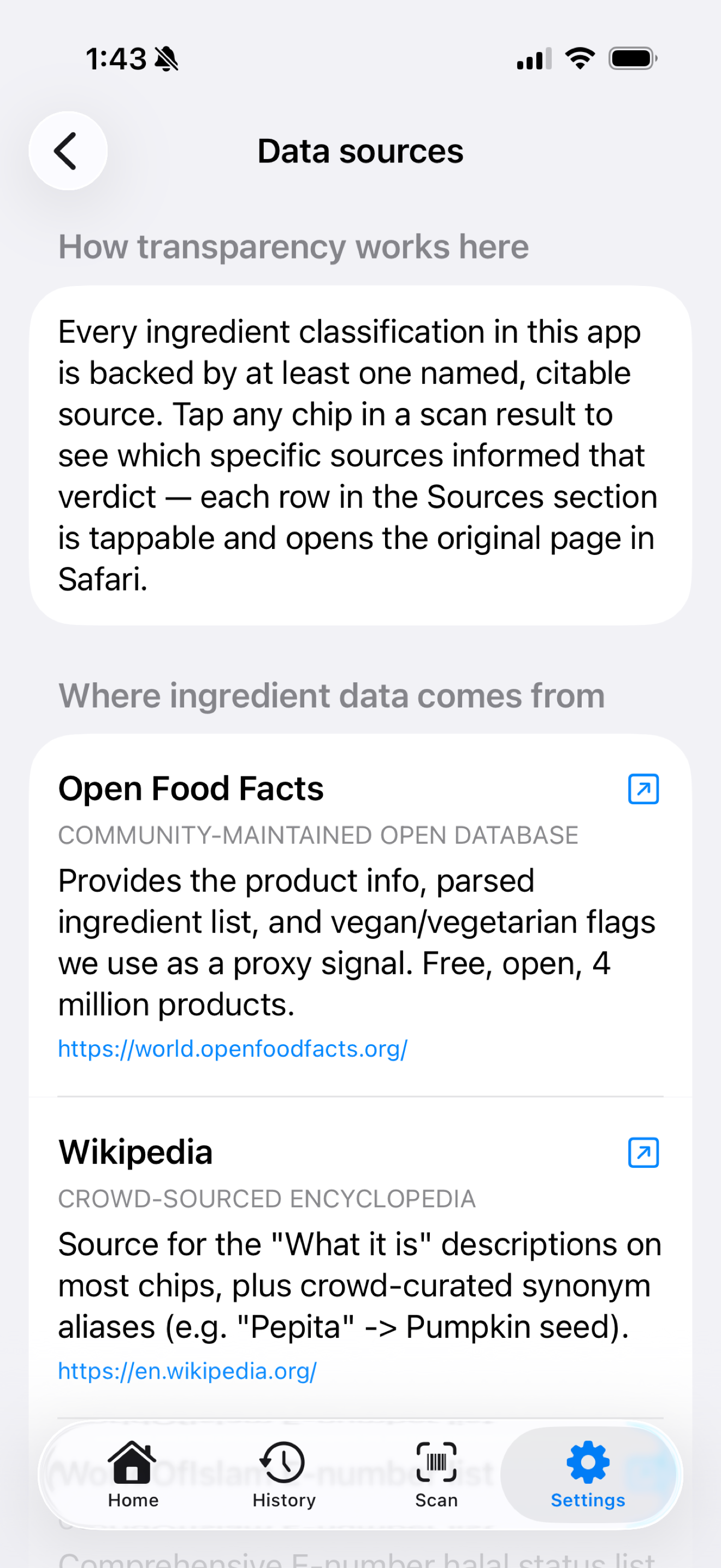 Ingredient Lookup