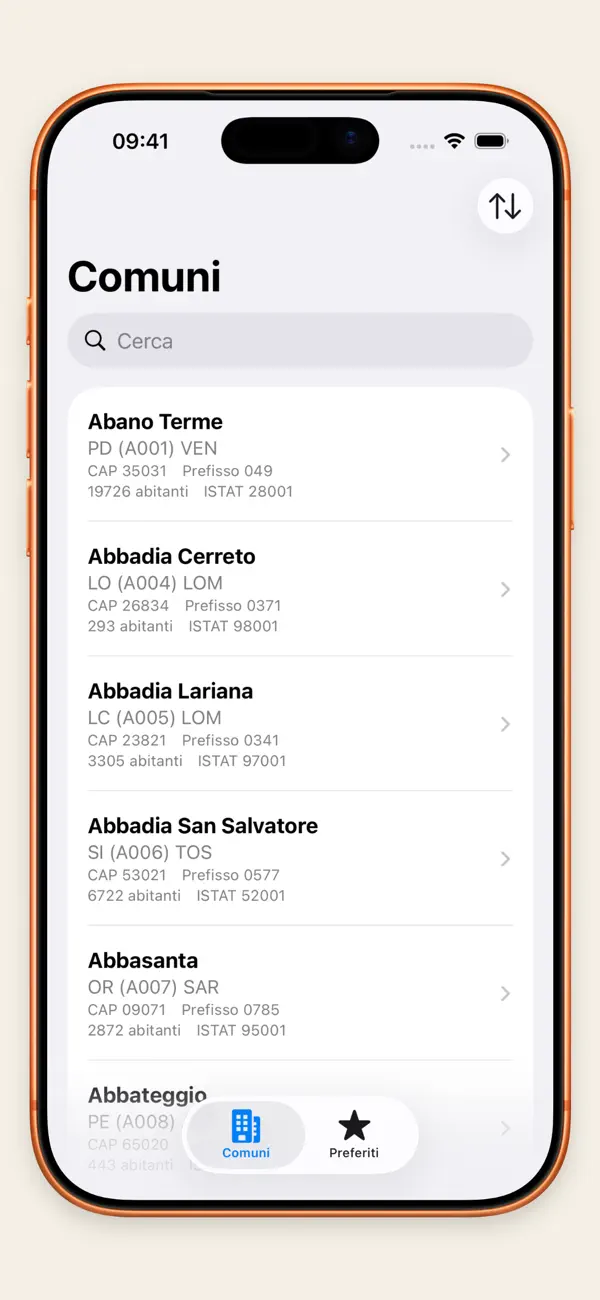 Screenshot #1 pour Comuni+