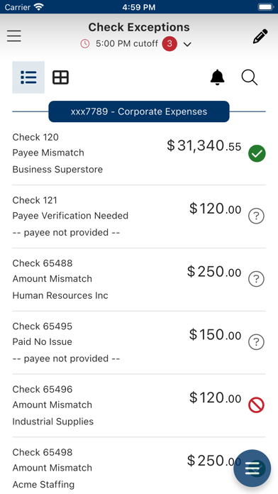 Nevada State Bank Positive Pay iPhone screenshot
