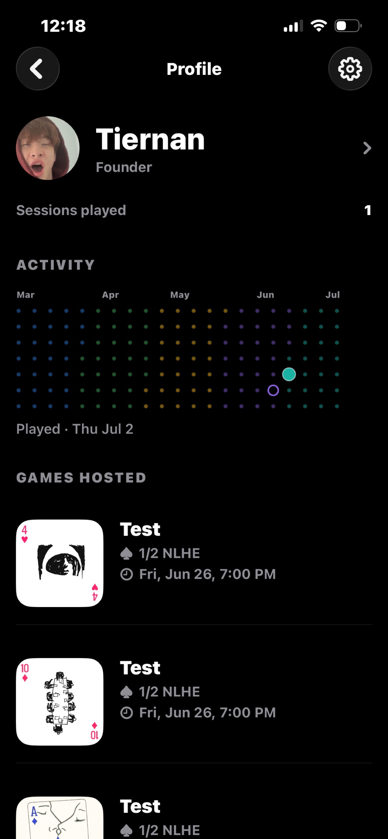 Screenshot 1 of Felt Poker App
