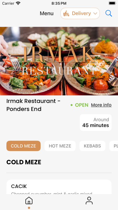 Irmak Restaurant Screenshot