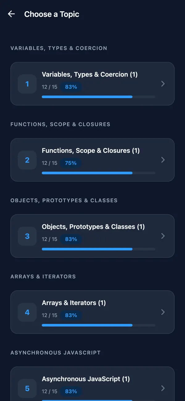 Screenshot #2 pour SF JavaScript Developer Prep