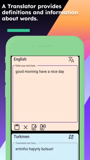 English Turkmen Translator screenshot 3