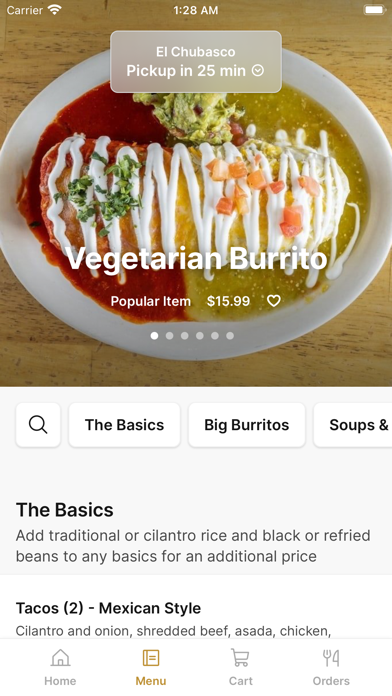 El Chubasco iPhone screenshot 2 - Food & Drink app